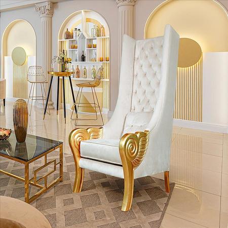 DESIGN TOSCANO Eros Golden Winged Contemporary Throne Chair AF51697